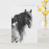 ワイルドレッドデザートスタリオンの姿 - グリーティングカード (黄色い花)