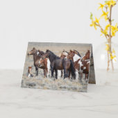 ワイルドレッドデザートマレスとフォール – Greeting Card カード (黄色い花)