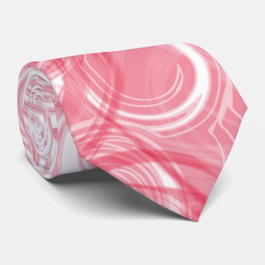 ワイルドレッドホワイトスパイラル抽象芸術事業 ネクタイ (ロール)