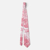 ワイルドレッドホワイトスパイラル抽象芸術事業 ネクタイ (裏面)