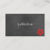 ワイルドレッドローズシャルボードビジネスカード 名刺 (裏面)