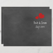 ワイルドレッドローズシャルボードフォールディング結婚式 プログラム (正面/裏面)