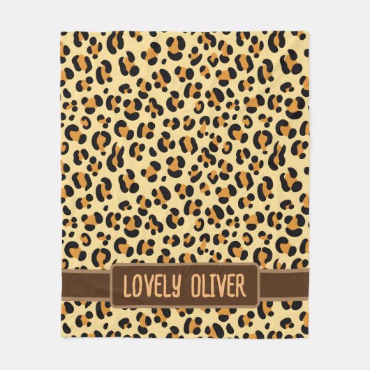 ワイルドレパードスキン フリースブランケット (正面)