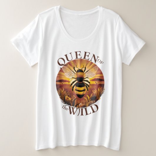 ワイルドロゴの女王 プラスサイズTシャツ (デザイン正面)
