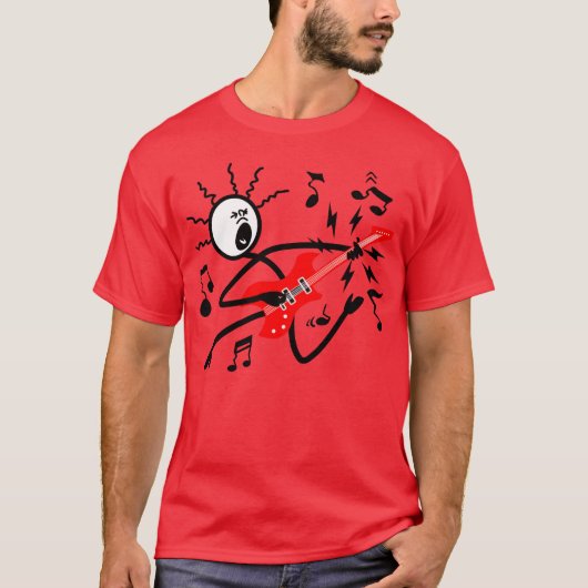ワイルドロックギタリストのギフト Tシャツ (正面)