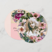 ワイルドローズのクラウンスイート16サークルフォトテンプレート 招待状 (正面/裏面)