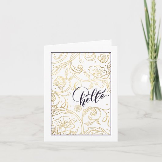 ワイルドローズの折りたたみグリーティングカード サンキューカード (正面)