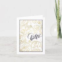 ワイルドローズの折りたたみグリーティングカード