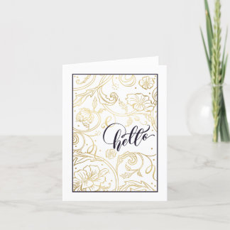 ワイルドローズの折りたたみグリーティングカード サンキューカード