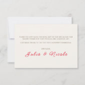 ワイルドローズウッズ エキゾチック フラワー ガーデン ウェディング (裏面)