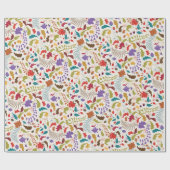 ワイルドローズウッズ エキゾチック フラワー ガーデン ウェディング ラッピングペーパー (フラット)