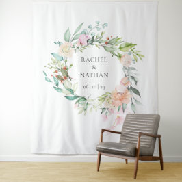 ワイルドローズガーランド ウェディング フォトブース 背景 タペストリー
