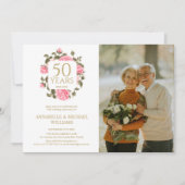 ワイルドローズブーケ50周年記念写真 招待状 (正面)