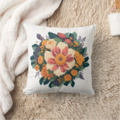 ワイルドローズブーケ、フローラ クッション (ブランケット)