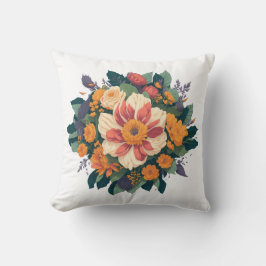 ワイルドローズブーケ、フローラ クッション