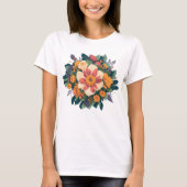 ワイルドローズブーケ、フローラ Tシャツ (正面)