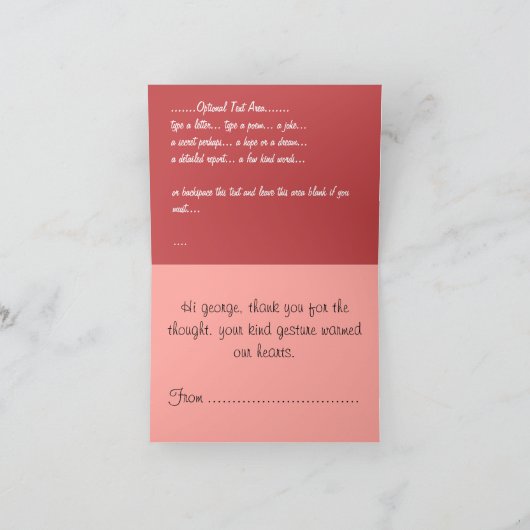 ワイルドローズ カード 花 オーダーメイド グリーティングカード (内部)