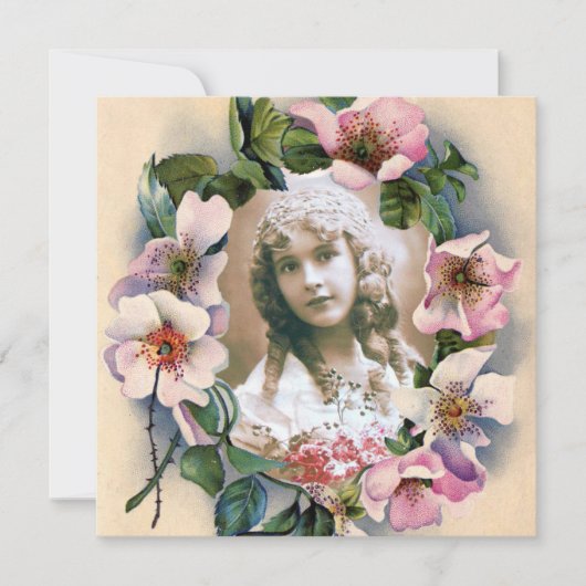 ワイルドローズ スウィート16 フォトテンプレート 招待状 (正面)