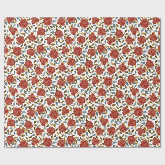 ワイルドローズ フローラルペタル ガーデンアフェア ウェディング ラッピングペーパー (フラット)