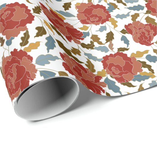 ワイルドローズ フローラルペタル ガーデンアフェア ウェディング ラッピングペーパー (ロールコーナー)