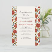 ワイルドローズ フローラル ガーデン アフェア 婚約パーティー 招待状 (スタンド正面)