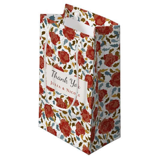 ワイルドローズ フローラル ペタル ガーデン アフェア ウェディング スモールペーパーバッグ (正面アングル)