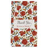 ワイルドローズ フローラル ペタル ガーデン アフェア ウェディング スモールペーパーバッグ (正面)
