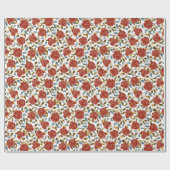 ワイルドローズ フローラル ペタル ガーデン アフェア ウェディング ラッピングペーパー (フラット)