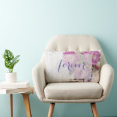 ワイルドローズ＆ラベンダー サマー フラワー フォーエバー ランバークッション (椅子)