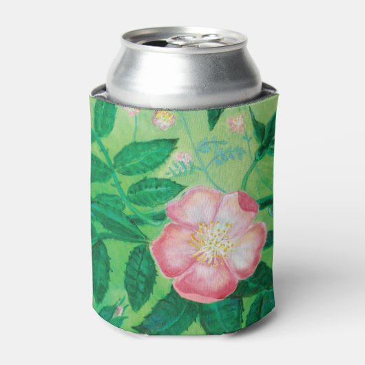 ワイルドローズ ロサカニナの開花 缶クーラー (缶正面)