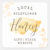 ワイルドローハニーカスタムの水彩 スクエアシール (正面)