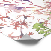 ワイルドローワー葬式お祝いの人生の歓迎サイン ポスター (角)