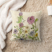 ワイルドワイルドフラワーオンザ装飾用クッション クッション (ブランケット)