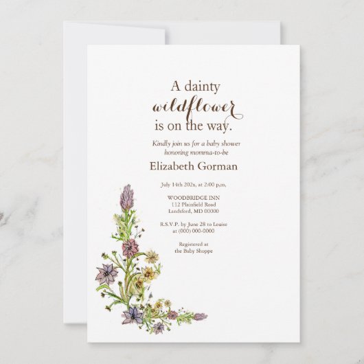 ワイルドワイルドフラワーズ招待状 招待状 (正面)