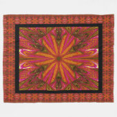 ワイルドワイルドフラワー12 フリースブランケット (正面(横))