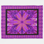 ワイルドワイルドフラワー17 フリースブランケット (正面(横))