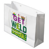 ワイルドワニのマルディグラスアリゲーターを入手 ラージペーパーバッグ (正面アングル)