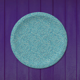 ワイルドワニクールルスキンティール（緑がかった色）テクスチャー湿地パーティー ペーパープレート