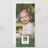 ワイルドワンかわいいコアラ1歳の誕生日の写真動物 招待状 (裏面)