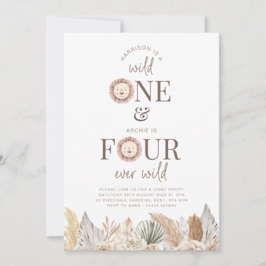 ワイルドワンとフォーエバーワイルドの共同招待写真 招待状 (正面)