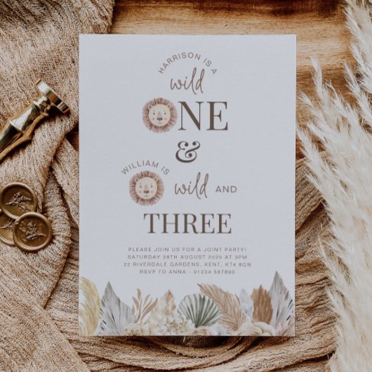 ワイルドワンとワイルドアンドスリーの合同招待 招待状