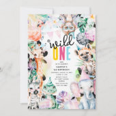 ワイルドワンのサファリクールアニマルズ1日 招待状 (正面)