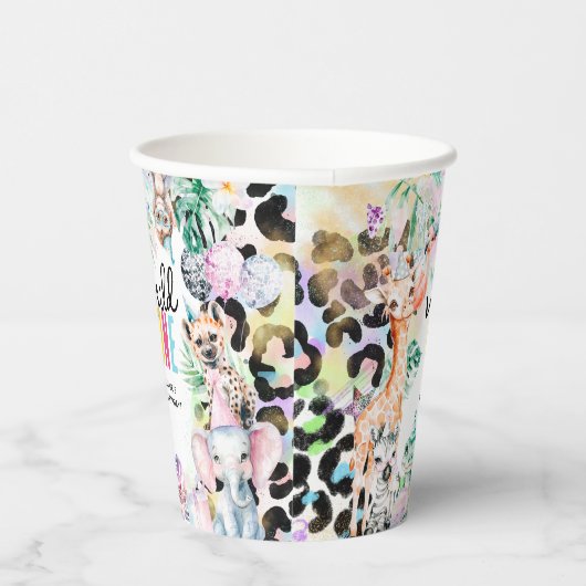 ワイルドワンのサファリクールアニマルズ1日 紙コップ (右)