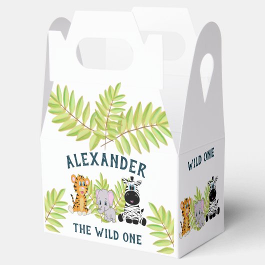 ワイルドワンの誕生日の動物ありがとう フェイバーボックス (オープン)