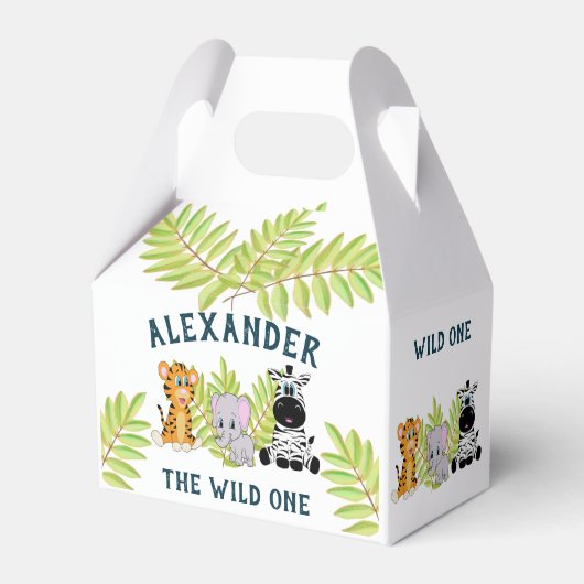 ワイルドワンの誕生日の動物ありがとう フェイバーボックス (正面サイド)