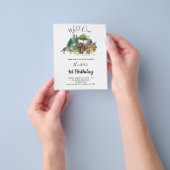 ワイルドワンの誕生日の森林動物の予算 チラシ (手)