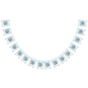 ワイルドワンの誕生日の水彩 バンティングフラッグ