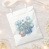 ワイルドワンの誕生日の水彩 フェイバーバッグ (クリップ留めされた状態)