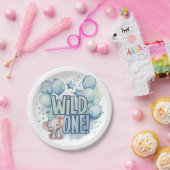 ワイルドワンの誕生日の水彩 ペーパープレート (パーティー)