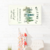 ワイルドワンの誕生日水彩木版動物 横断幕 (インサイチュ)